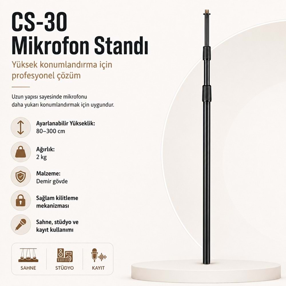 Tower CS-30 Sahne ve Set Tipi Boom Standı
