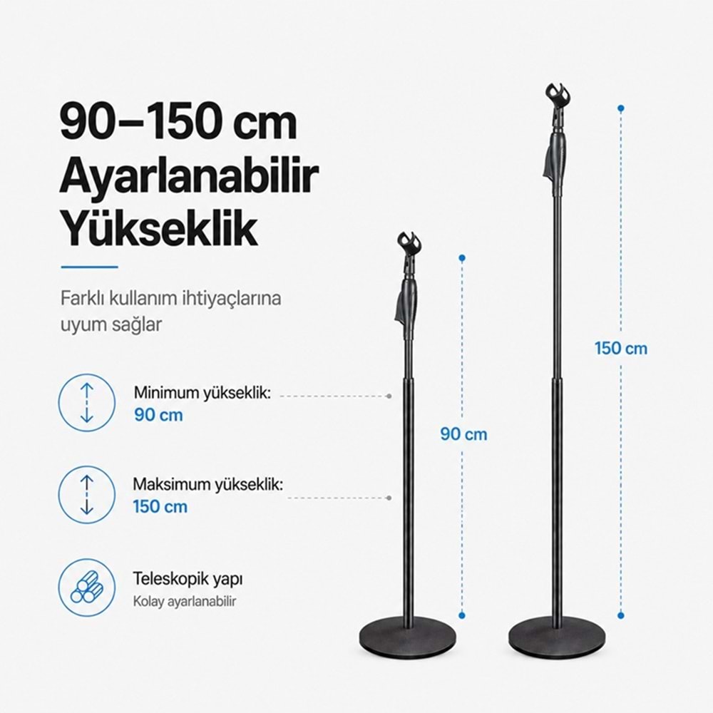 Tower MS-007 Ayarlanabilir Mikrofon Standı