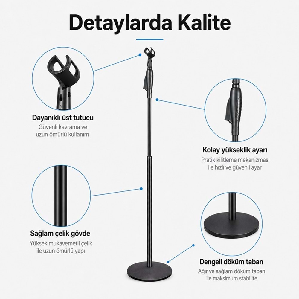 Tower MS-007 Solist Ayarlanabilir Mikrofon Standı