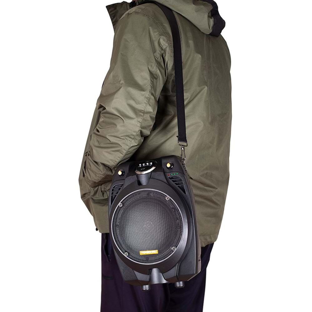 D-Sound Pa-065 130W Siyah Amfi Taşınabilir Şarjlı Hoparlör