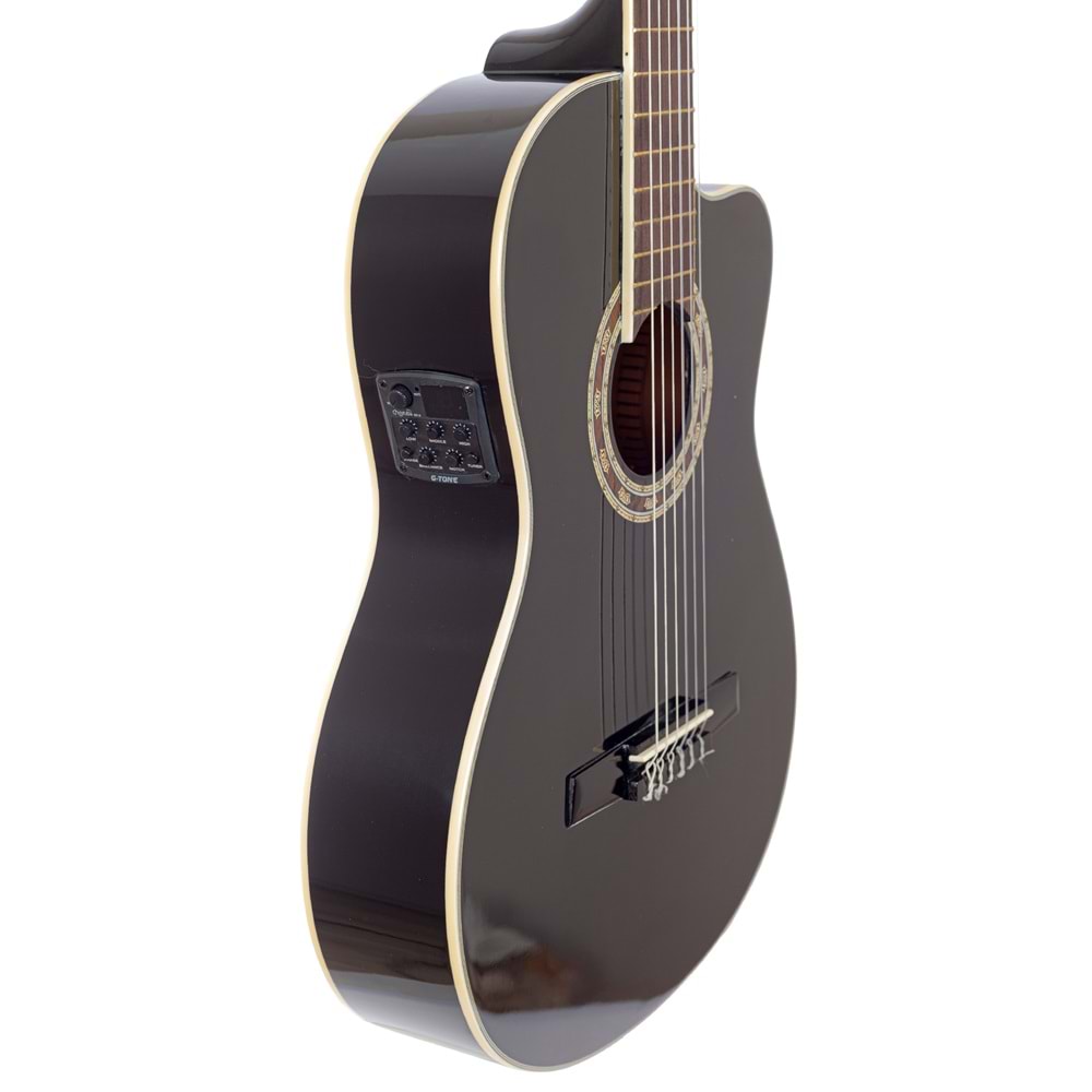 Carissa Cg-200 Sce Bk İnce Kasa Elektro Klasik Gitar