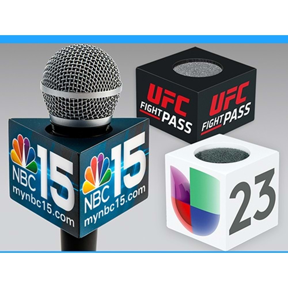 Mikrofon Firma Tanıtım Baskılı Logo