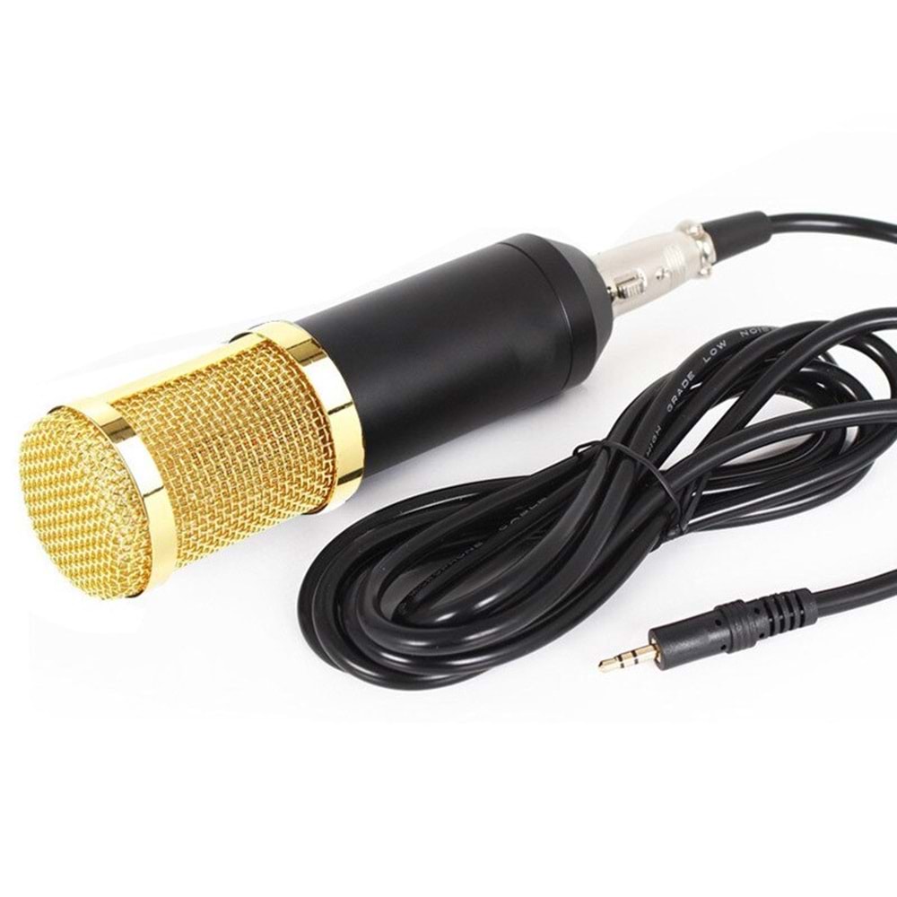 Oxid Bm-800 35Mm Condenser Mikrofon ve Ses Kartı Uyumlu Xlr-Xlr