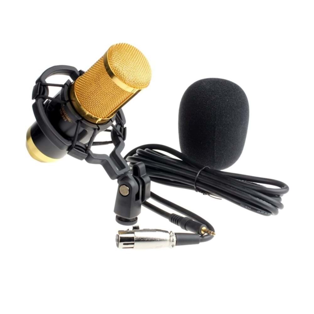 Oxid Bm-800 35Mm Condenser Mikrofon ve Ses Kartı Uyumlu Xlr-Xlr