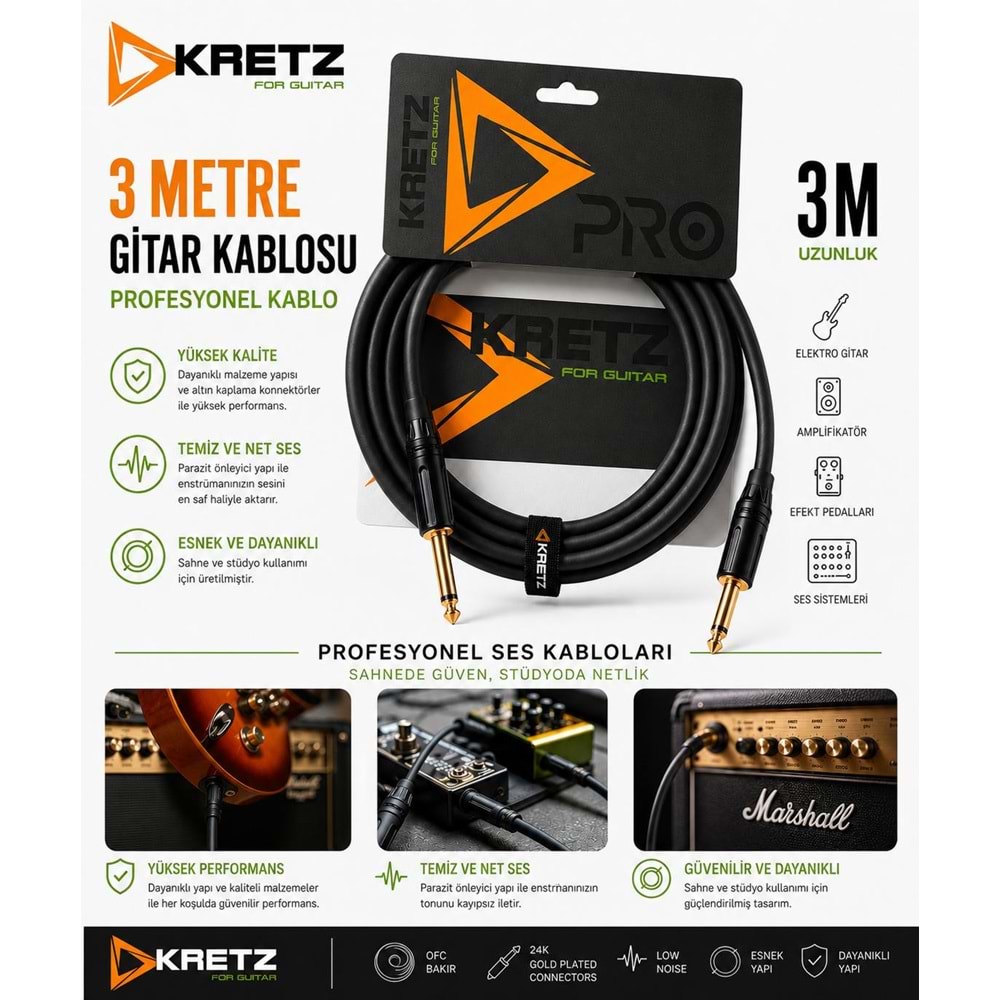 Kretz Line Kablo Ts-Ts-3 Metre Orj