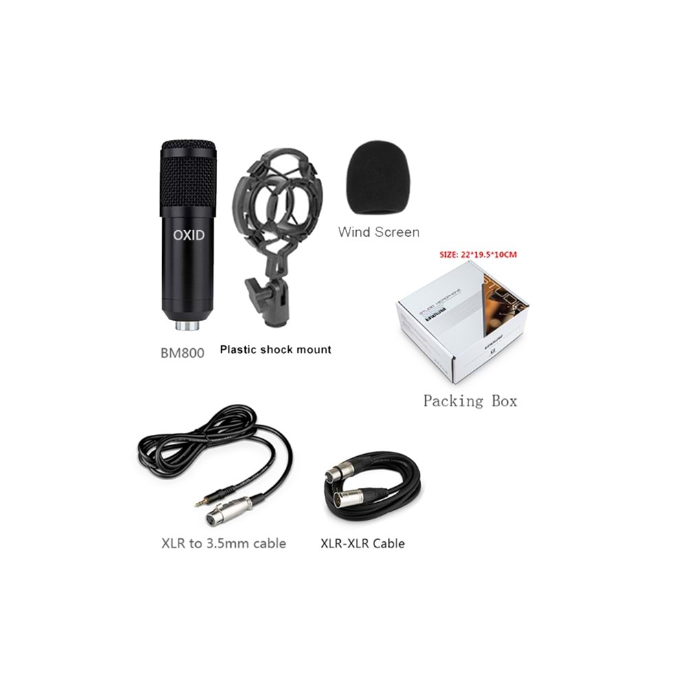 Oxid Cm-240X Black Condenser Mikrofon