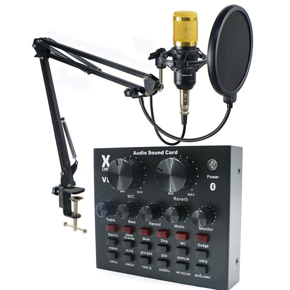 Oxid V8 Ses Kartı Ve Bm800 Mikrofon Seti Gen2