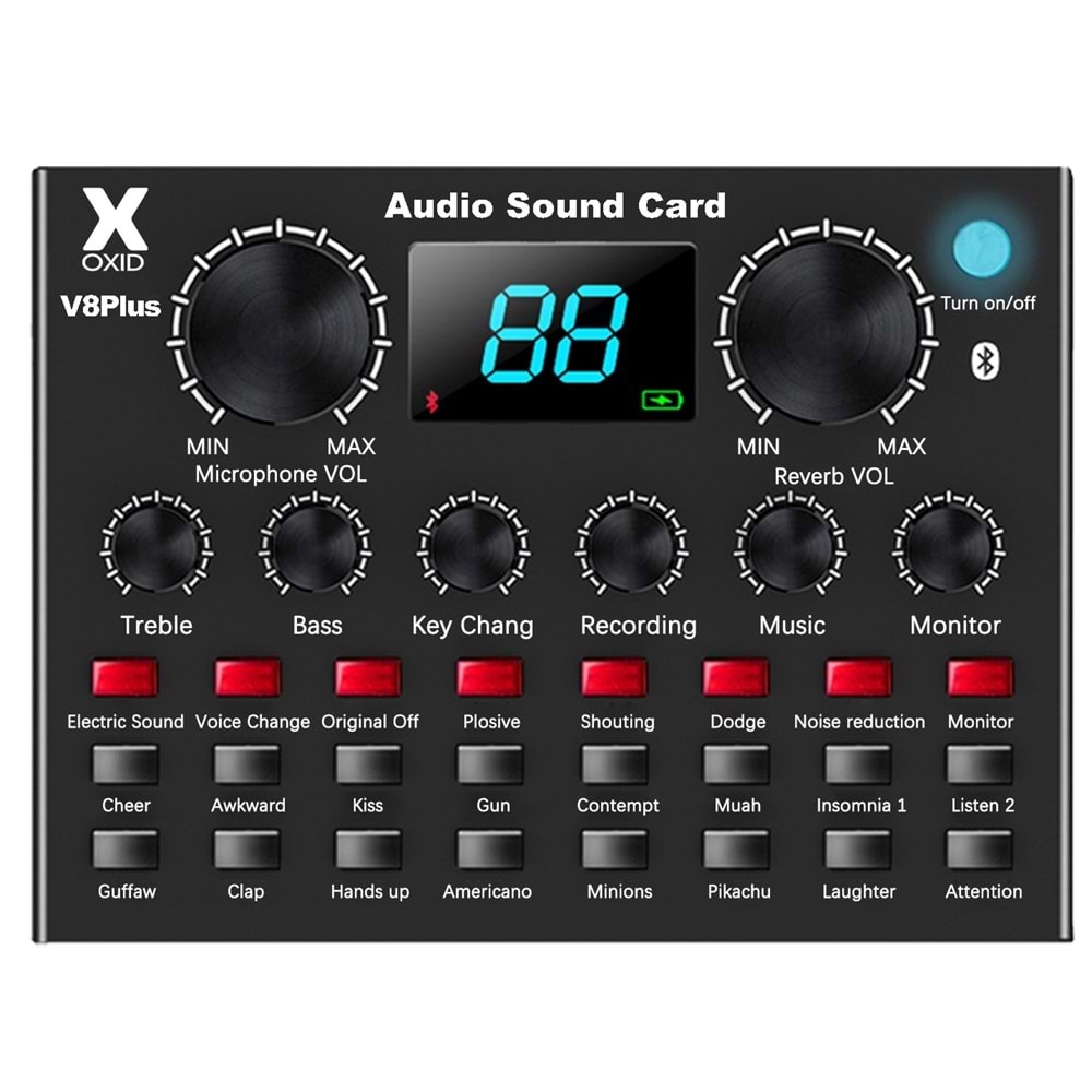 Oxid V8 Plus Podcast Youtuber Ses Kartı