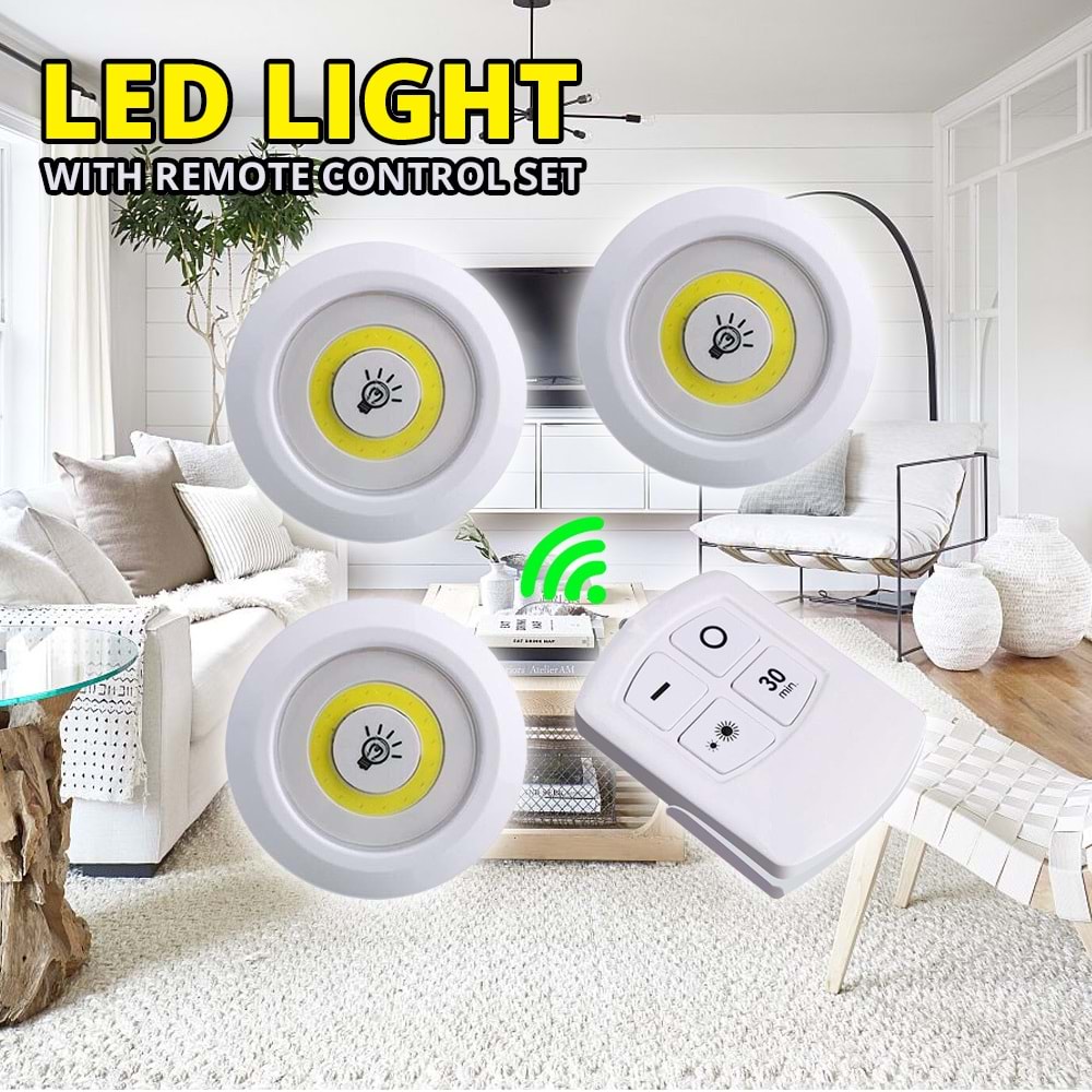 Led Işık 3Lü Kumandali Dimmerli