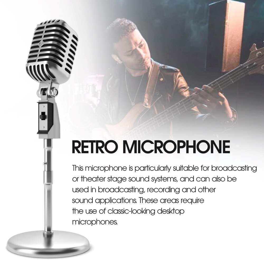Pro Ds-55S Silver Vintage Mikrofon (Gümüş Renk)