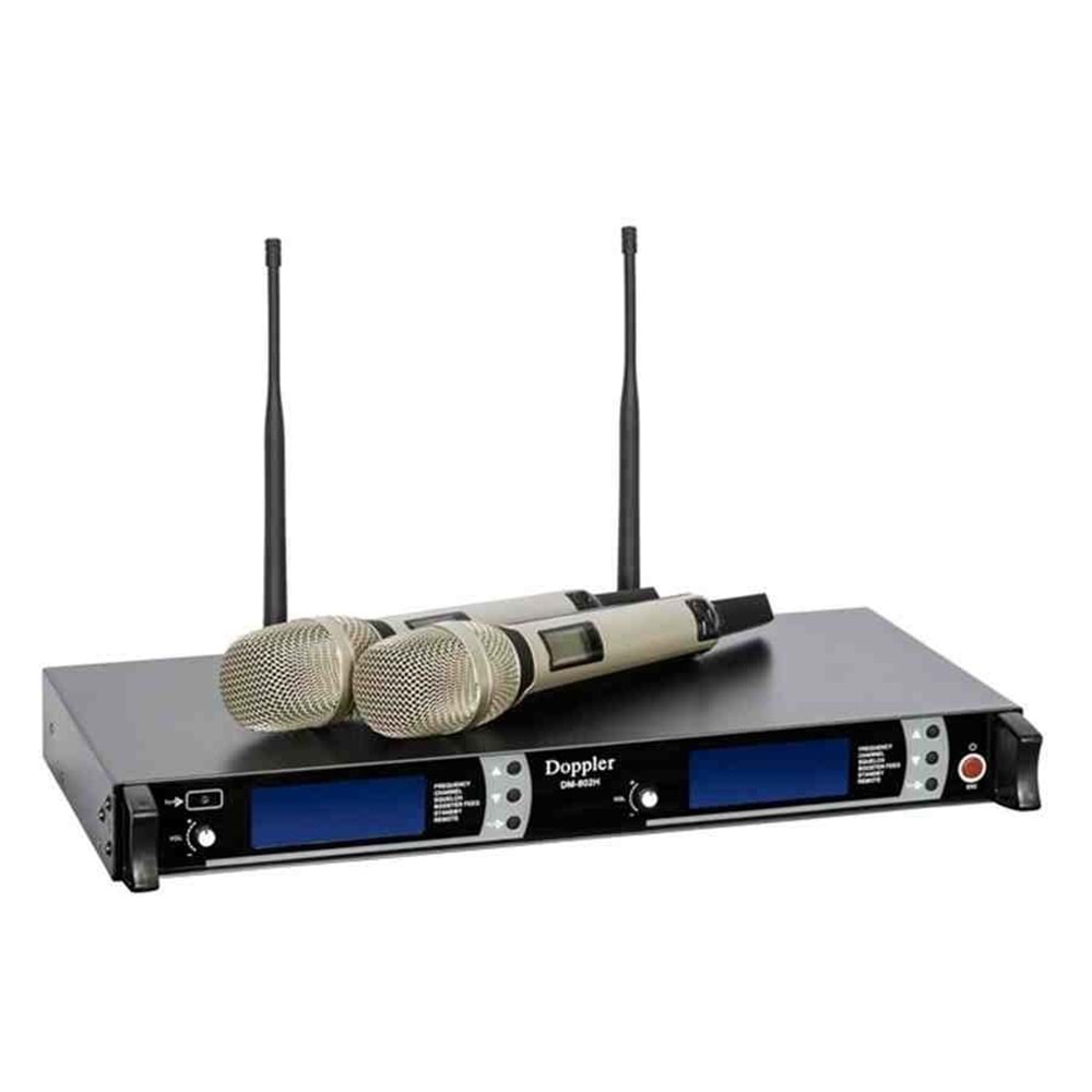 Doopler Dm-802H Telsiz Mikofon Çift El