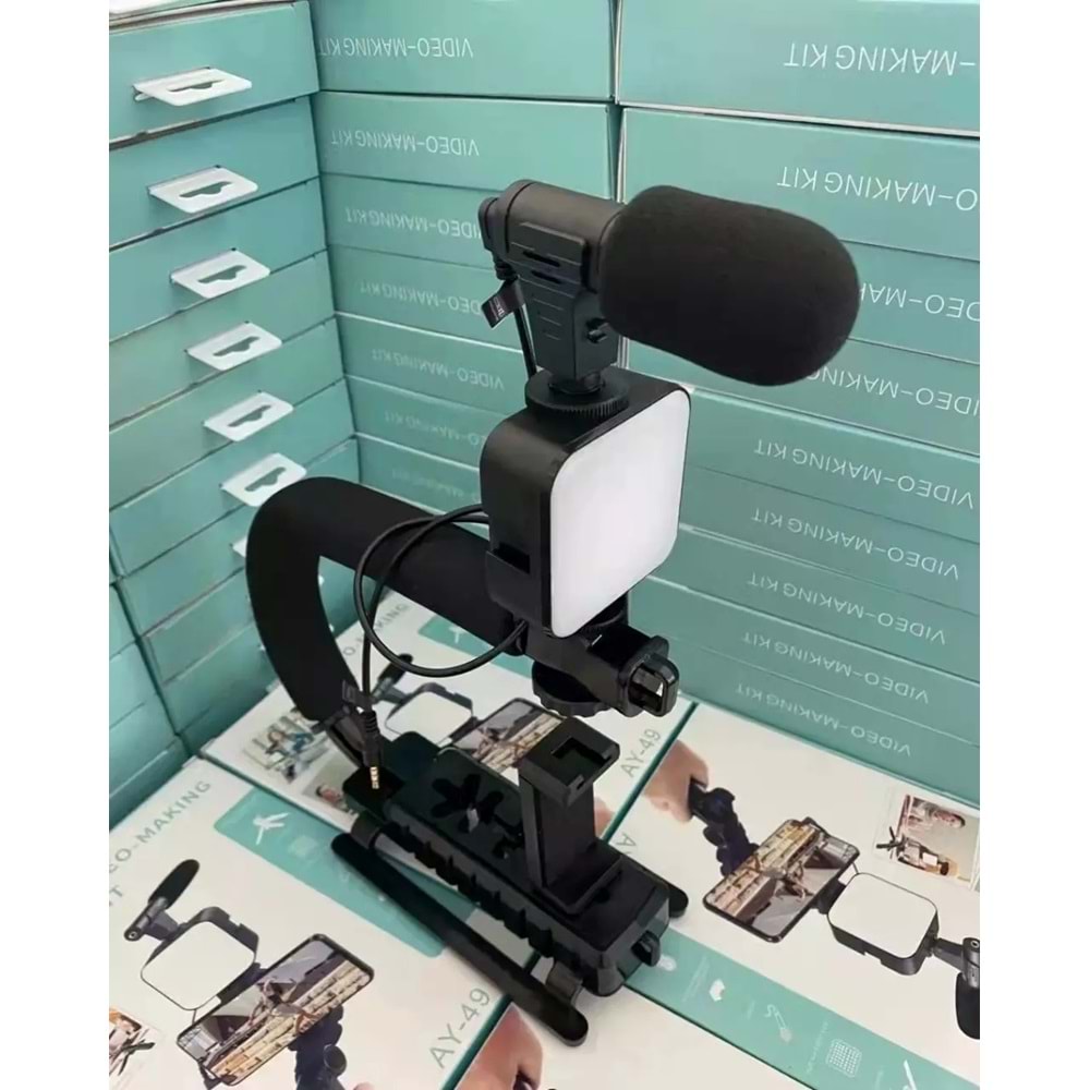 Ay-49U Video Conference Lighting Kit Led Ring Light With Tripod Stand