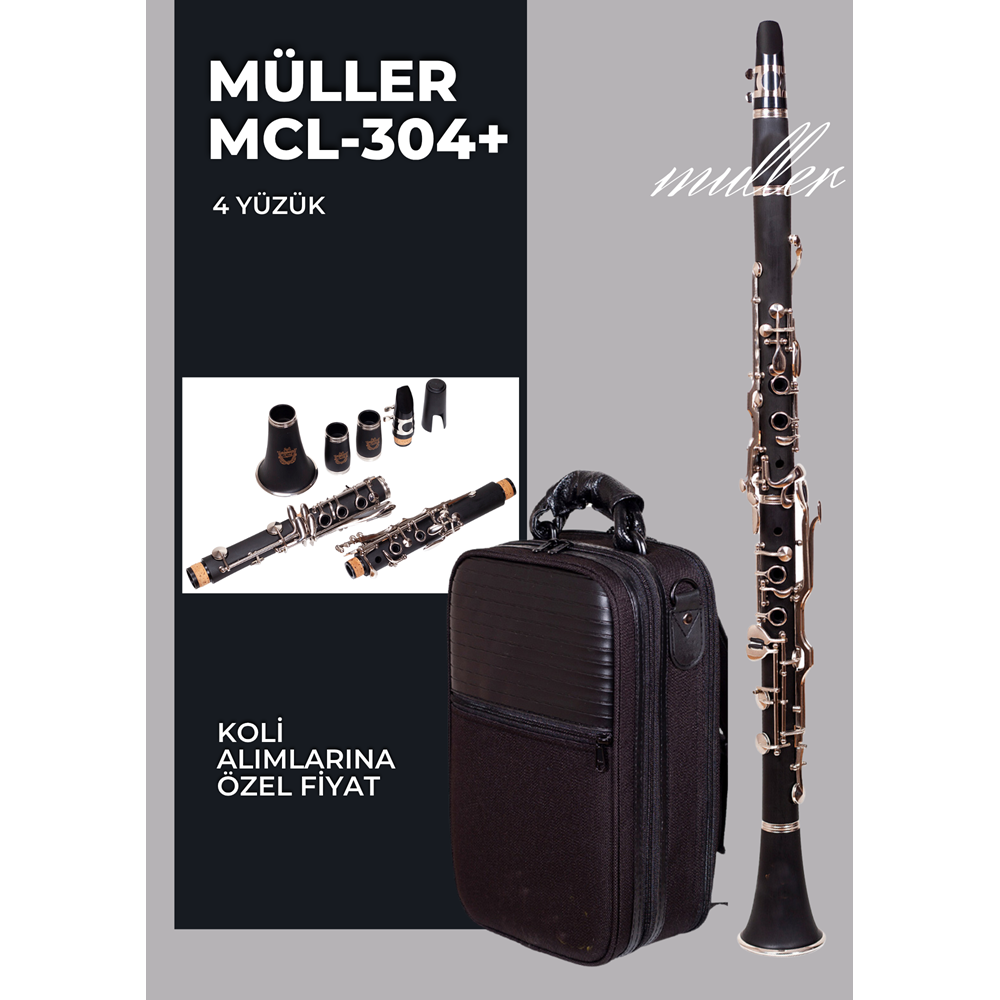 Müller Mcl-304 Sol Klarnet Lüx Çanta 4 Yüzük