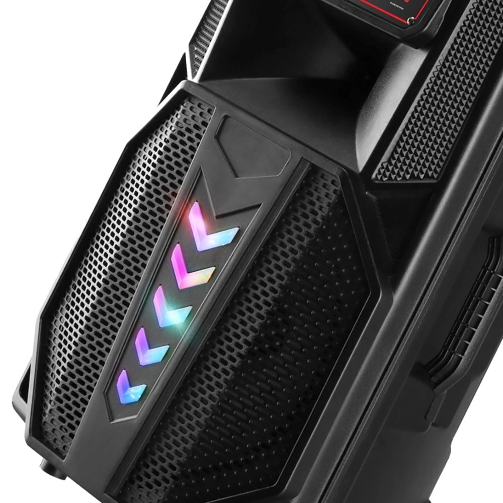 Lt-1205 Şarzlı ve Bluetooh ve Telsiz Mikrofonlu Karaoke Party Box Taşınabilir Şarjlı Hoparlör