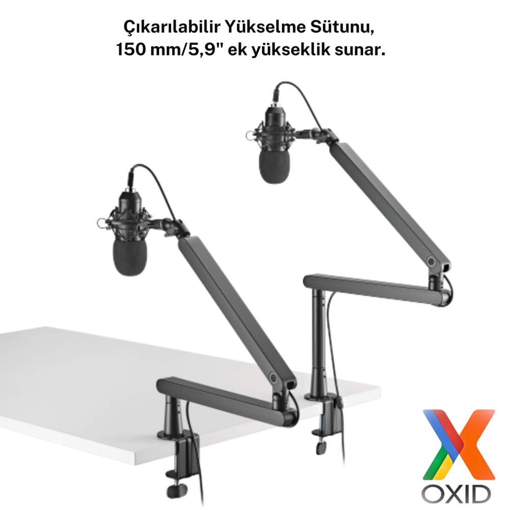 Oxid MMS-08 Broadcast Stüdyo Gaming Mikrofon Standı