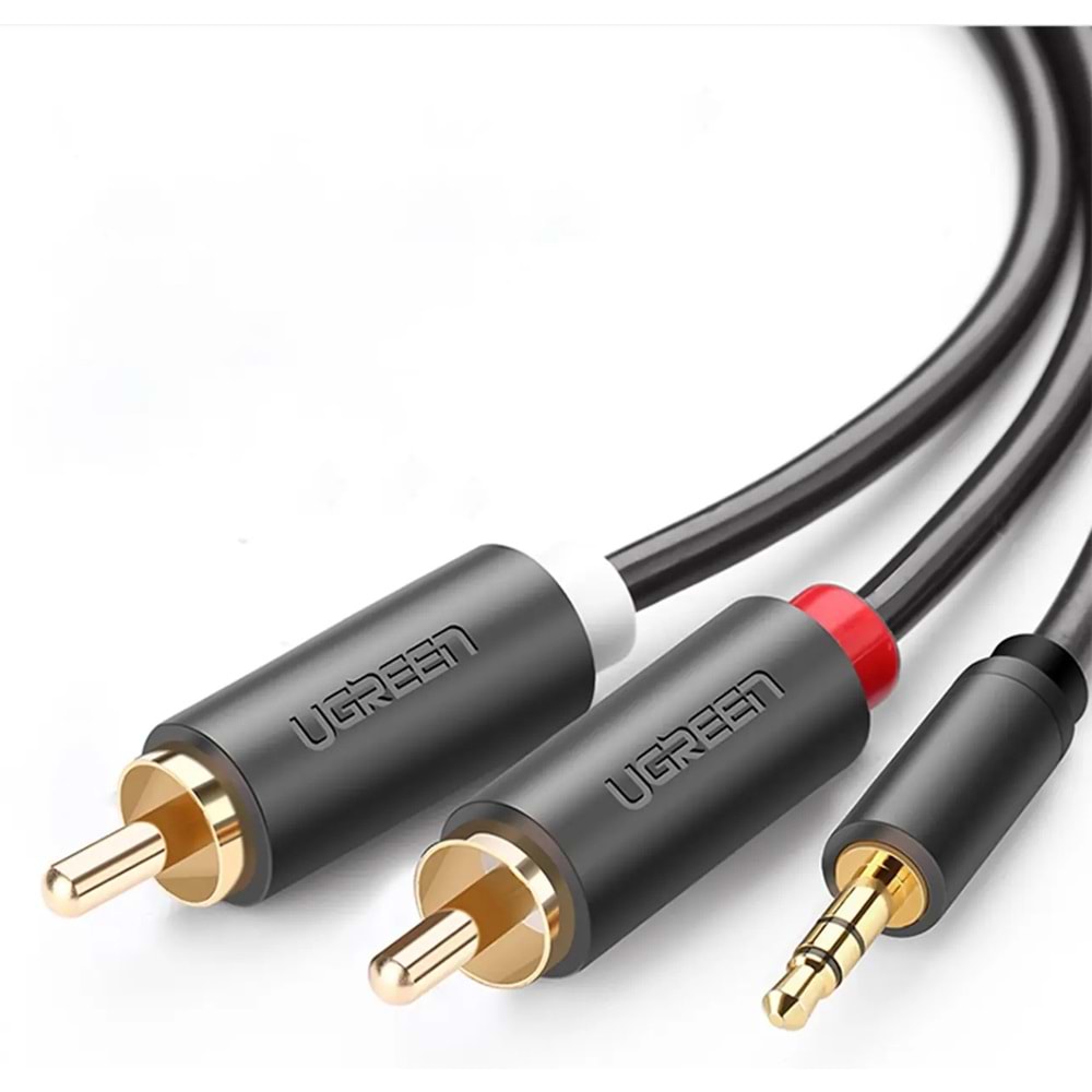 Ugreen Av102 Cable 2X Rca Jack 3 5 Mm 1 5M Black