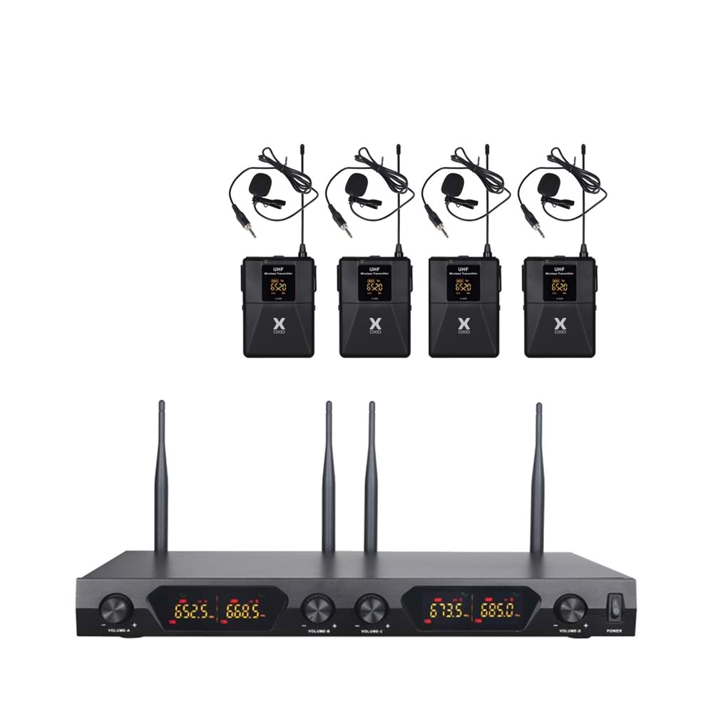 Oxid Uhf U-4400Y Kablosuz Mikrofon 4 Yaka