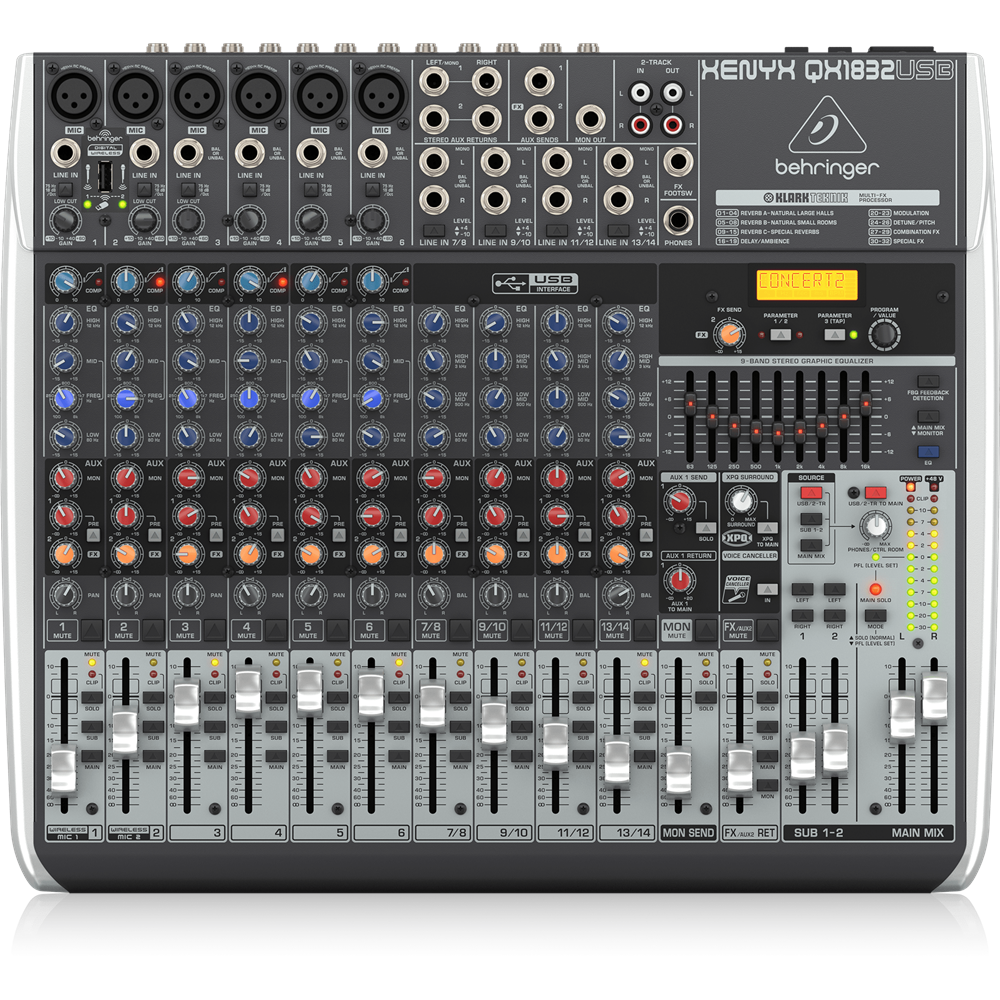 Behringer Xenyx Qx1832Usb 18 Kanal Efektli Mikser
