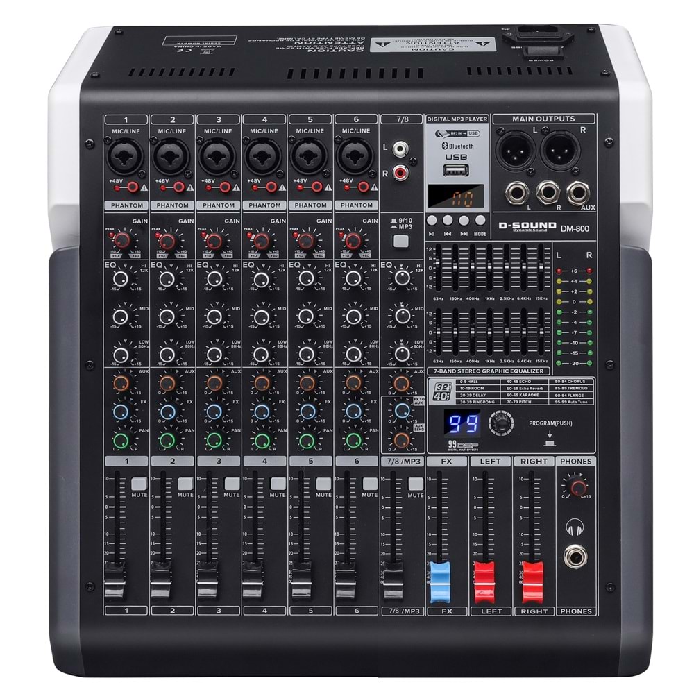 D-Sound Dm-800 8 Kanal Deck Mixer