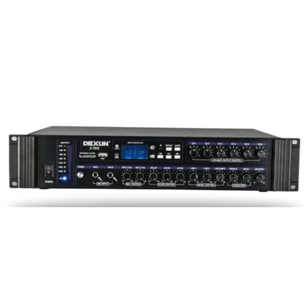 Dexun D-100 100W Mikser Amfi 6 bölgeli