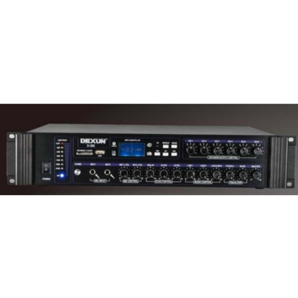 Dexun D-300 250W Mikser Amfi 6 bölgeli