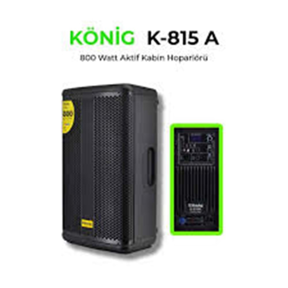 König K-815A 15'' 800W Aktif Kabin