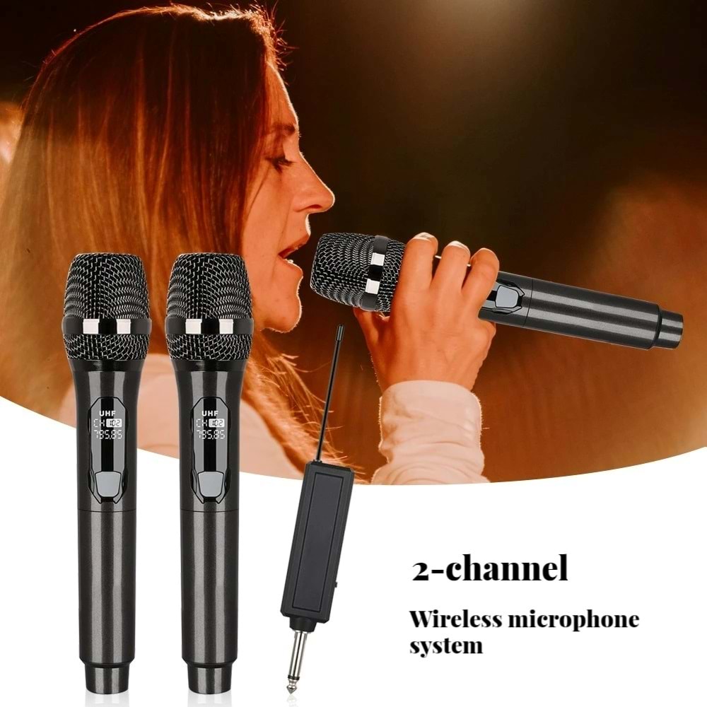 Wn-04 Kablosuz 2 El Mikrofonu Şarjlı