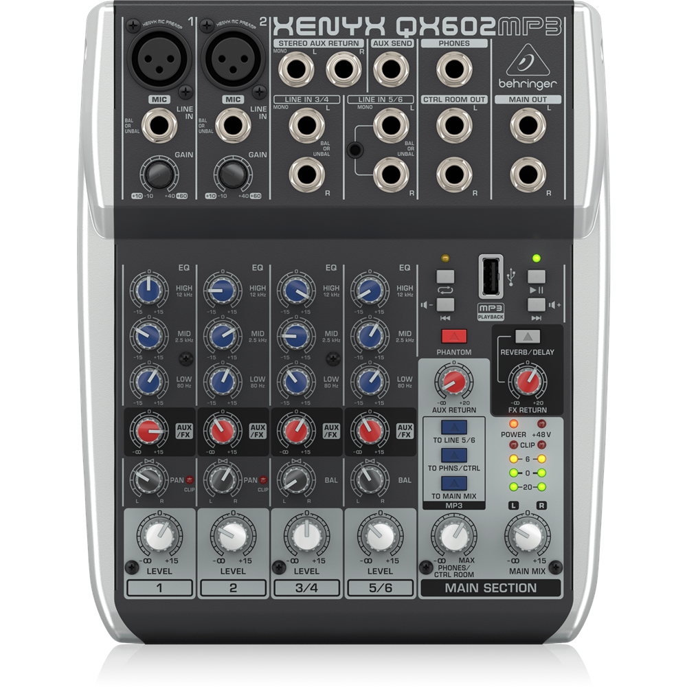 Behringer QX602MP3 6 Kanal Mp3'lü Mikser