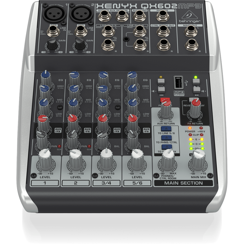 Behringer QX602MP3 6 Kanal Mp3'lü Mikser