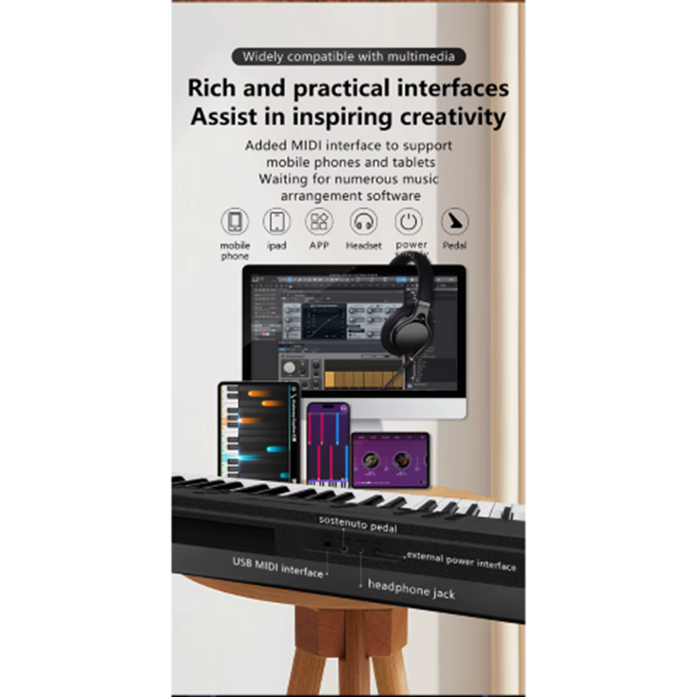 Müller MK-6197BT 61 tuş org tuş hassasiyetli Bluetoothlu