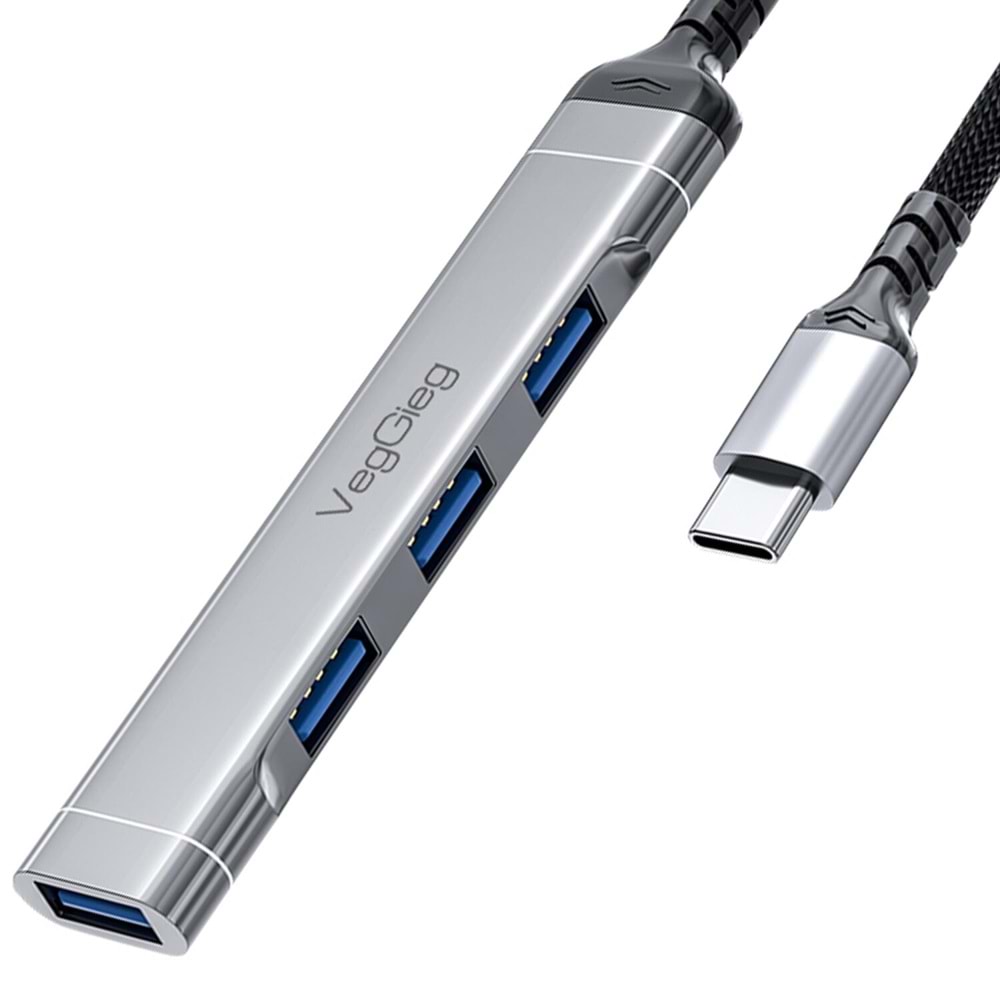 VegGieg Type-C to USB 3.0 4 Port 3*USB 2.0 ve 1*USB 3.0 Çoklayıcı Hub