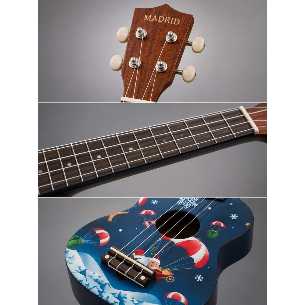 Madrid Ukulele Decal MU-21-16Christmas