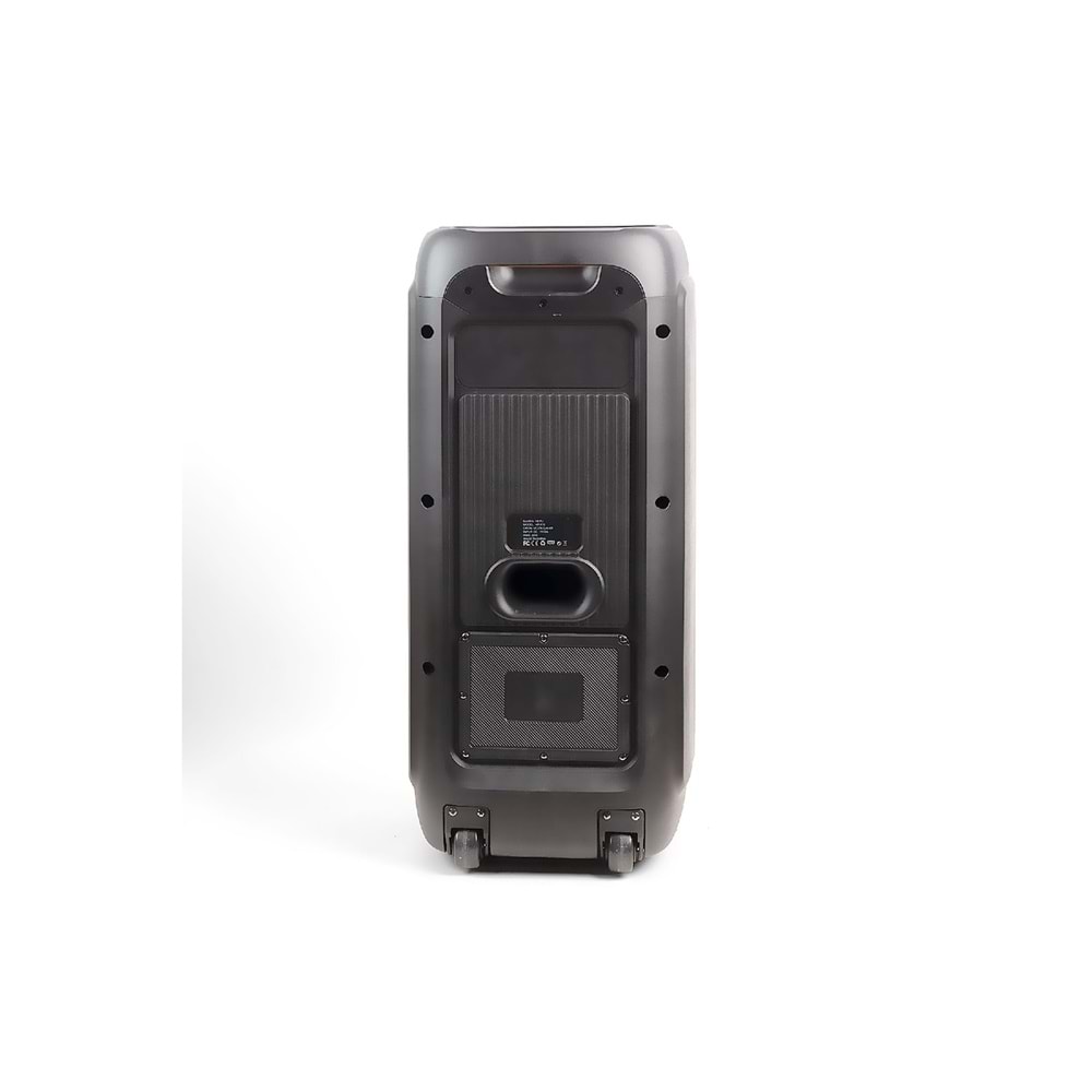 Hepu HP939 Taşınabilir Bluetooth Hoparlör 2*8 İnç 80W Rgb Kablosuz Mikrofonlu Karaoke Ses Sistemi