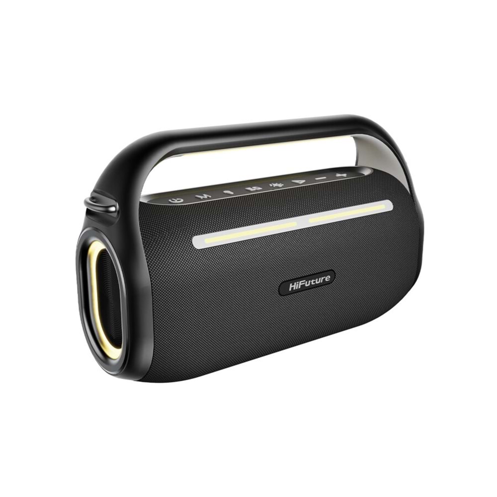 HiFuture MusicBox 100 Kablosuz Karaoke Hoparlör 70W Çift Mikrofon Bluetooth 5.0 Siyah