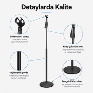 Tower MS-007 Ayarlanabilir Mikrofon Standı
