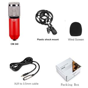 Oxid Cm-240 Kırmızı Condenser Mikrofon