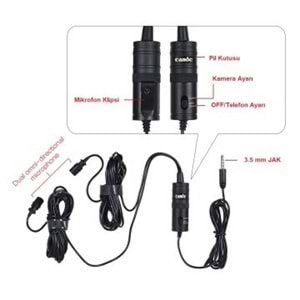 Cande Dc-C2 Youtuber Yaka Mikrofonu