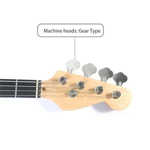 Azalea Jb Jazz Style Electric Bass Guitar 4 String Wh