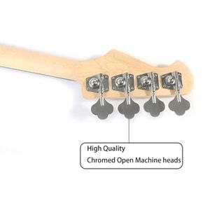 Azalea Pb Precision Electric Bass Guitar Black