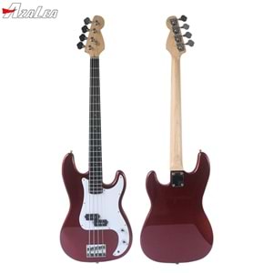 Azalea Pb Precision Electric Bass Guitar Red