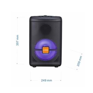 Ds-08 Telsizli 8 Ses Sistemi Kablosuz Mikrofon Taşınabilir Şarjlı Hoparlör