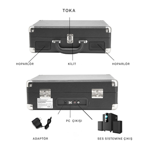 Musitrend T316 Retro Çanta Pikap Siyah