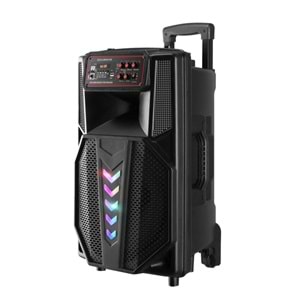 Lt-1205 Şarzlı ve Bluetooh ve Telsiz Mikrofonlu Karaoke Party Box Taşınabilir Şarjlı Hoparlör