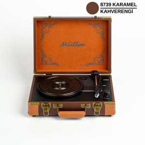 Müller Mr-350Bt Nostaljik Pikap Plak Çalar Karamel-Kahve