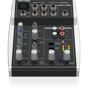 Behringer XENYX 502S Premium Analog 5-Input Mixer with USB Streaming Interface