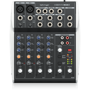 Behringer XENYX 802S Premium Analog 8-Input Mixer with USB Streaming Interface