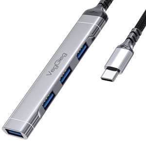 VegGieg Type-C to USB 3.0 4 Port 3*USB 2.0 ve 1*USB 3.0 Çoklayıcı Hub