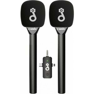 Cande DC-2V Röportaj Mobil Kamera Mikrofonu MIC 2TX-1RX