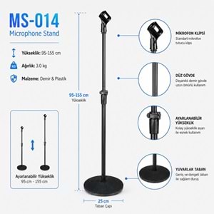 Tower MS-014 Solist Mikrofon Yükseltilebilir Standı