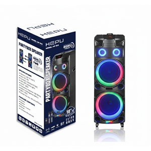 Hepu HP910 Mikrofonlu Bluetooth Parti HoparlörÜ 10 inç *2 Extra Bass Ses Sistemi